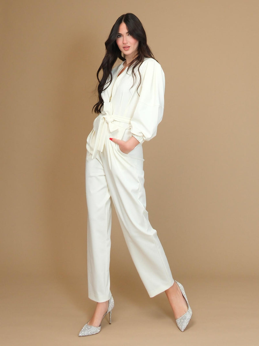 Jumpsuit Silence Limited panna bosco con cinta TUT622 MILK Silence Limited 