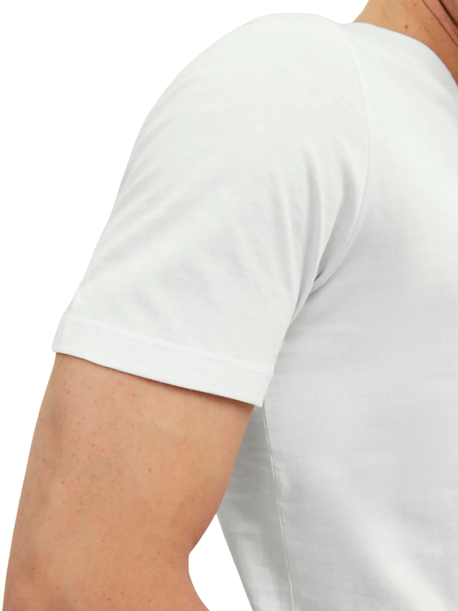 T-Shirt a mezze maniche Jack & Jones bianca 12156101 White SLIM Jack & Jones 