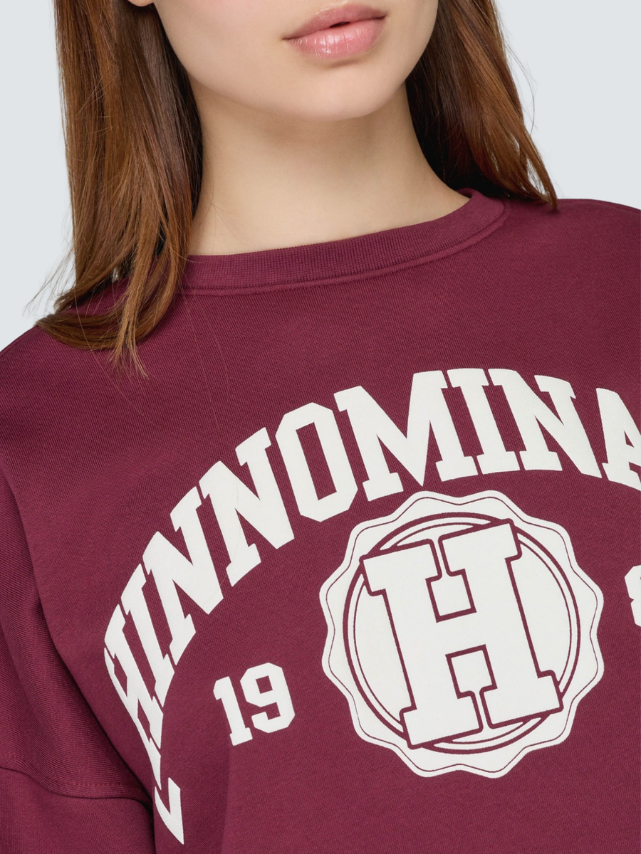 Felpa over college Hinnominate rossa HMABW02070 RS02 Hinnominate 