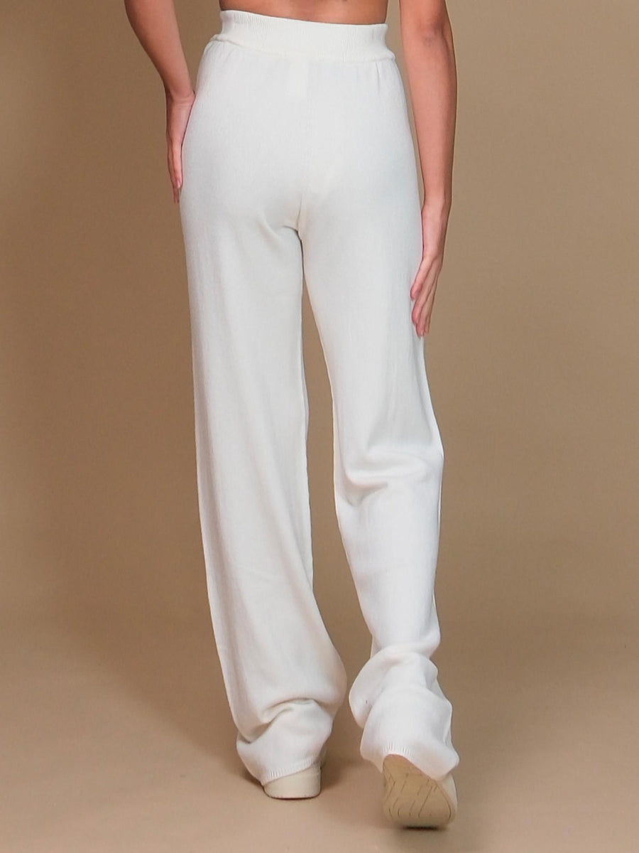 Pantalone a palazzo Armoire in maglia crema AI720 CREMA Armoire 