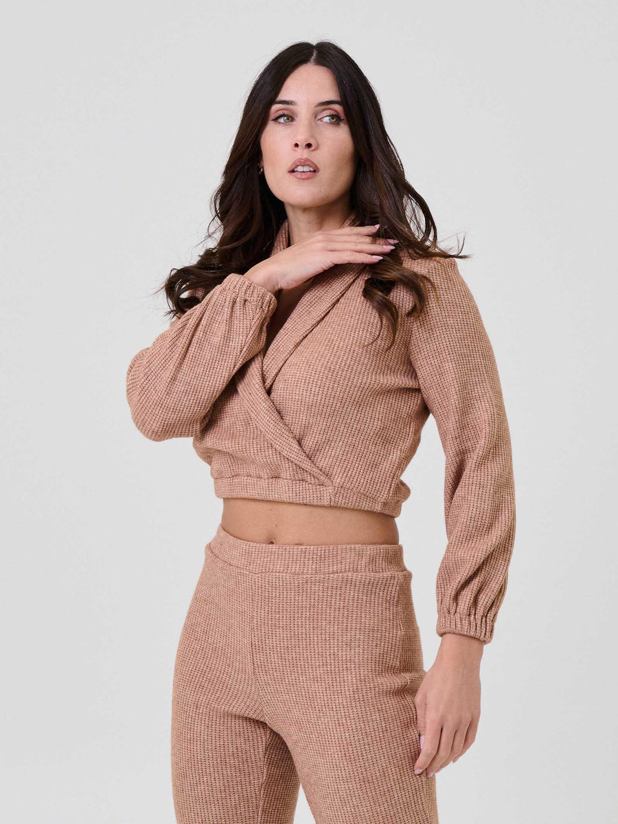 Maglione cropped Bohemian Vì beige BHMA009 SAND Bohemian V 