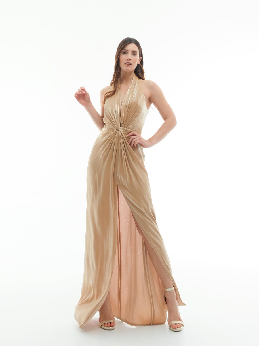 Abito "Naomi" Silence Limited sabbia satinato AB4088 SAND Silence Limited 