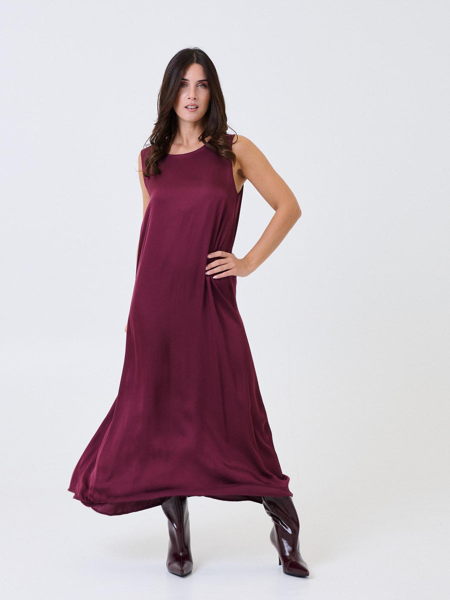 Abito lungo Armoire vinaccio svasato E327A05Q VINBRULE Armoire 