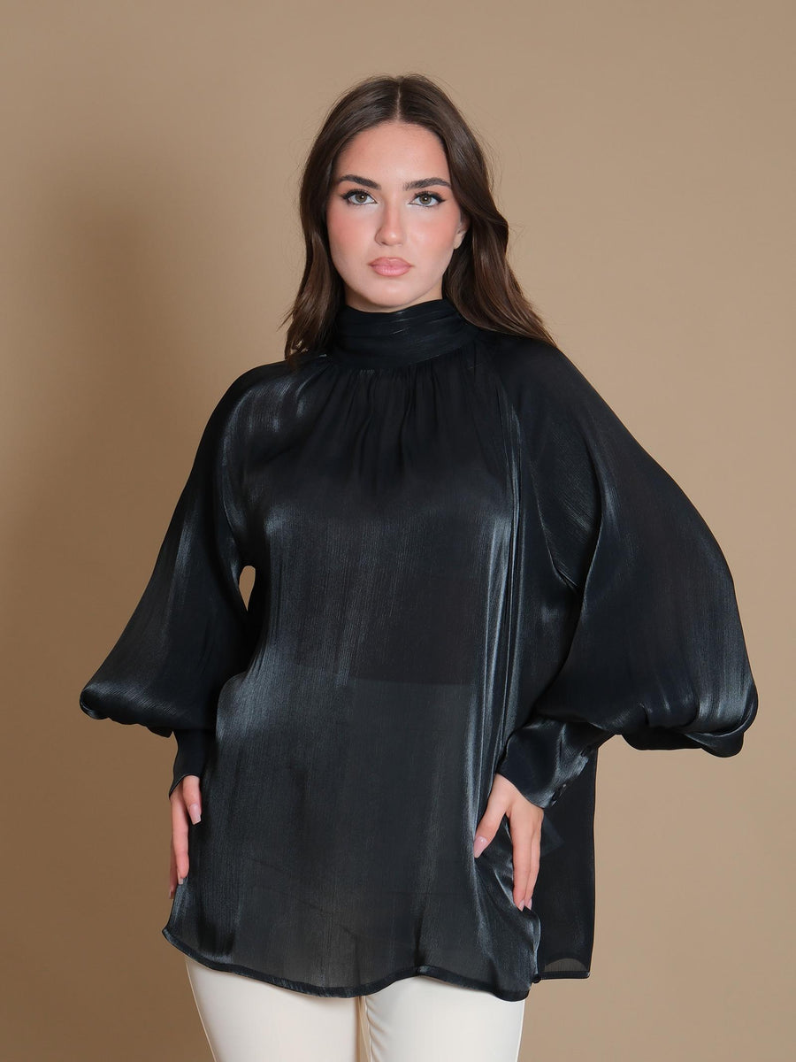 Camicia Silence Limited nero in raso SD1008 NERO Silence Limited 