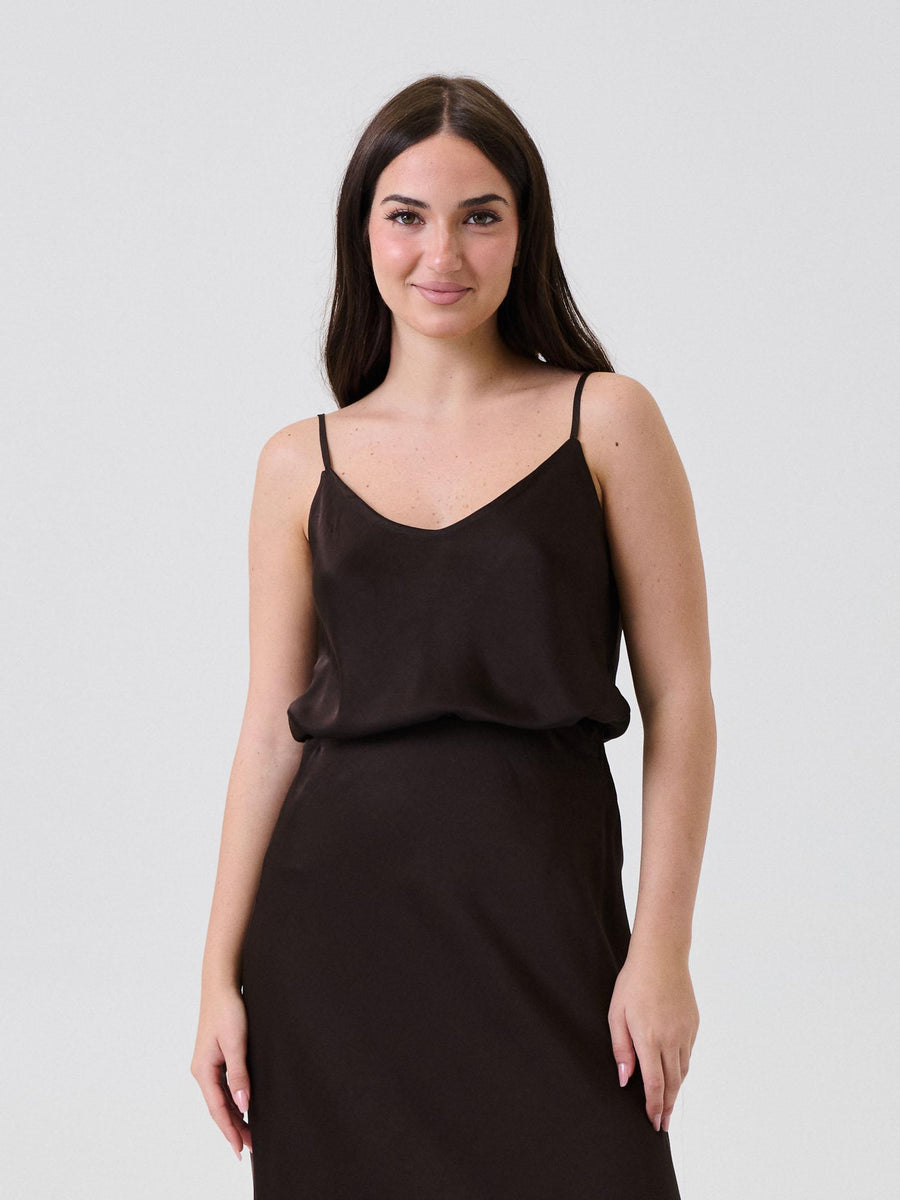 Bluse Armoire marrone scuro con scollo rotondo E329T22R MOKA Armoire 