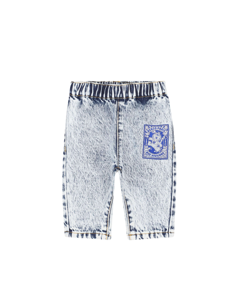 Jeans Kenzo blu con stampa logo a contrasto K61289 Z04 Kenzo 
