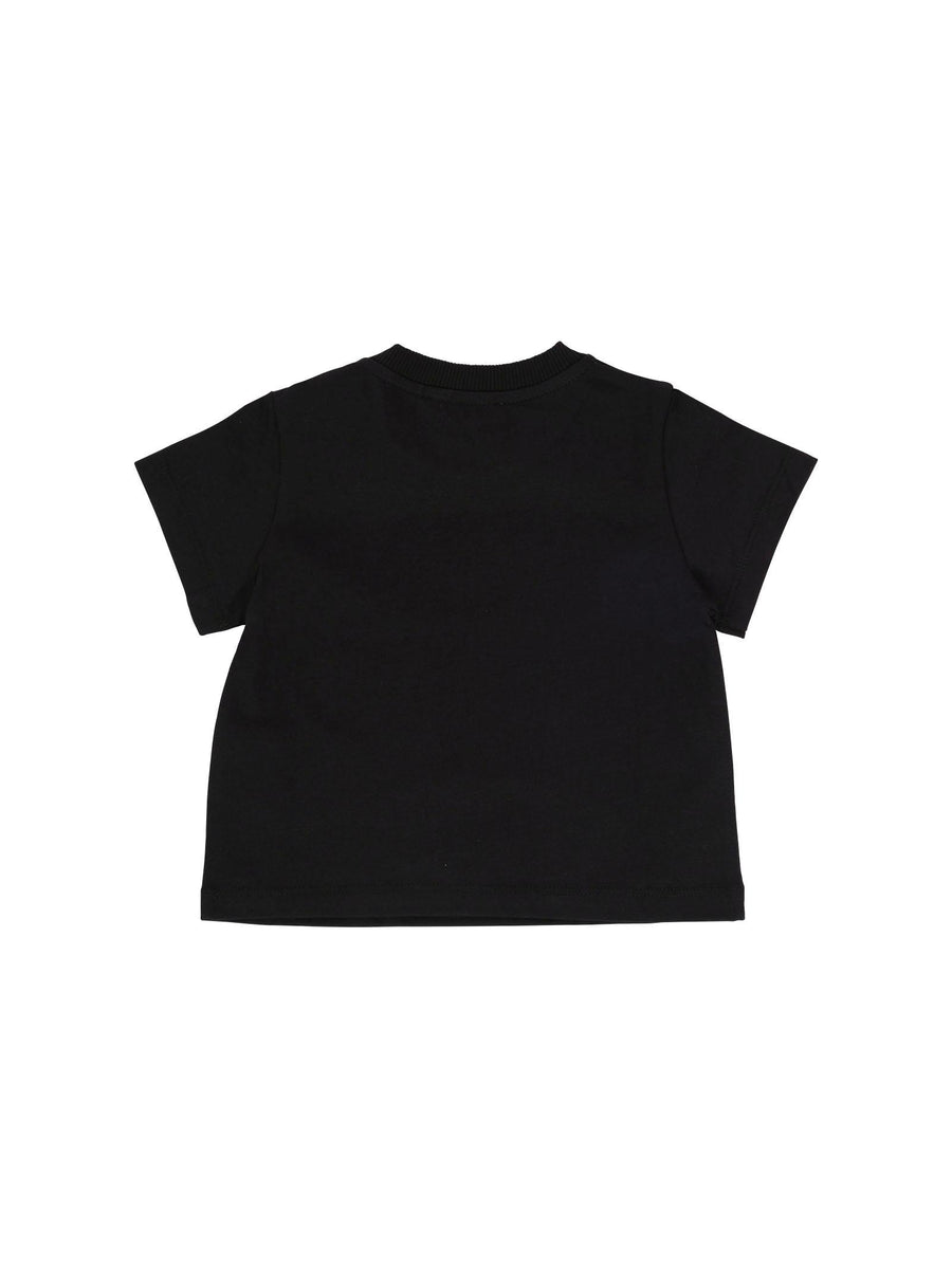 T-Shirt Moschino nera con logo lettering frontale MUM04F 60100 Moschino 