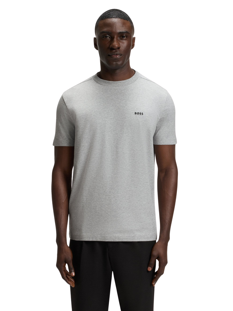 T-Shirt Boss nera con logo a contrasto sul petto 50506373 042 Boss 