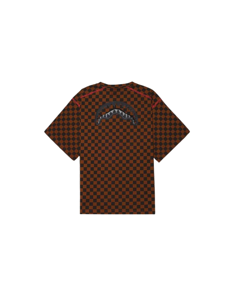 T-Shirt "Takeover the throne checkered crew" Sprayground marrone SPY1365 UNI Sprayground 