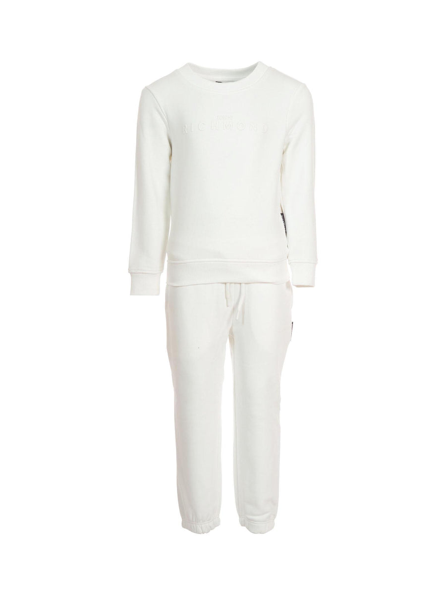 Completo John Richmond bianco con logo tono su tono RBA25006CF OFF-WHITE John Richmond 