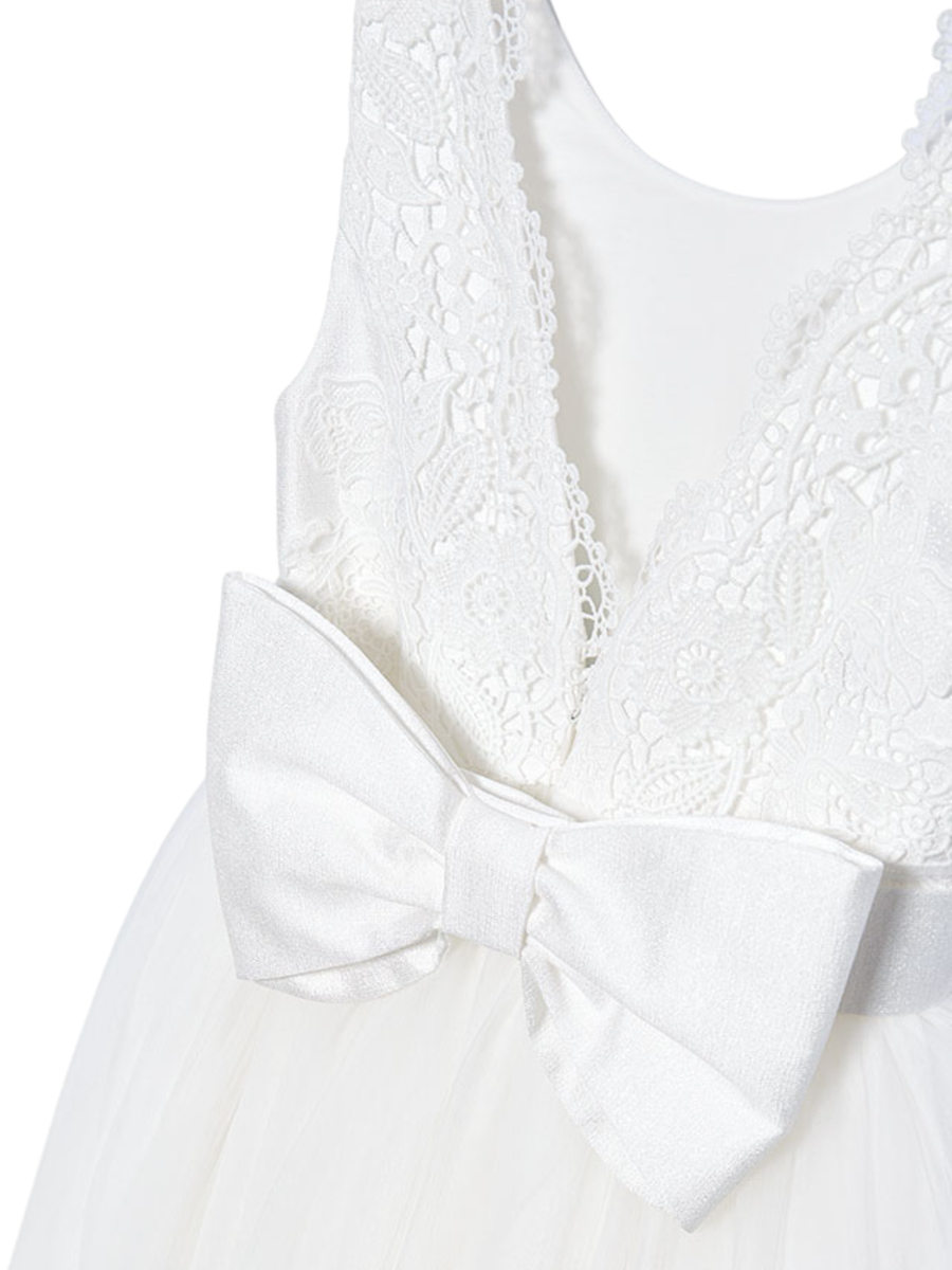 Abito Abel & Lula bianco con corpetto in pizzo e gonna in tulle 5033 PAN Abel & Lula 