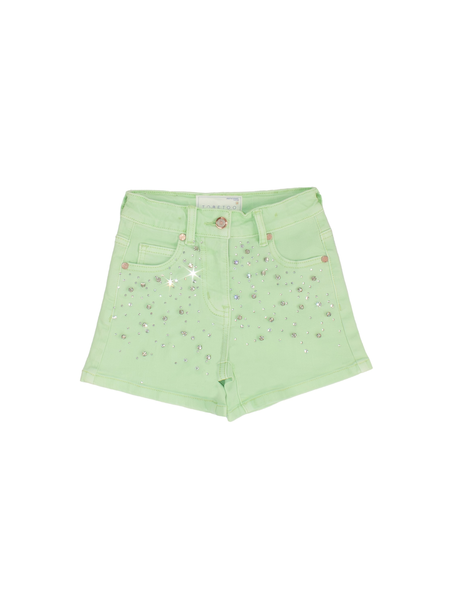 Shorts con strass Tobetoo verde menta 402PTBS25 VERDE MENTA Tobetoo 