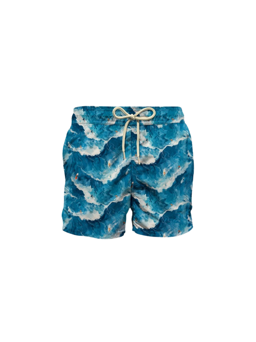 Costume MC2 Saint Barth "Lighting" blu stampa Onde e Surfisti LIG0001 02861H MC2 SAINT BARTH 