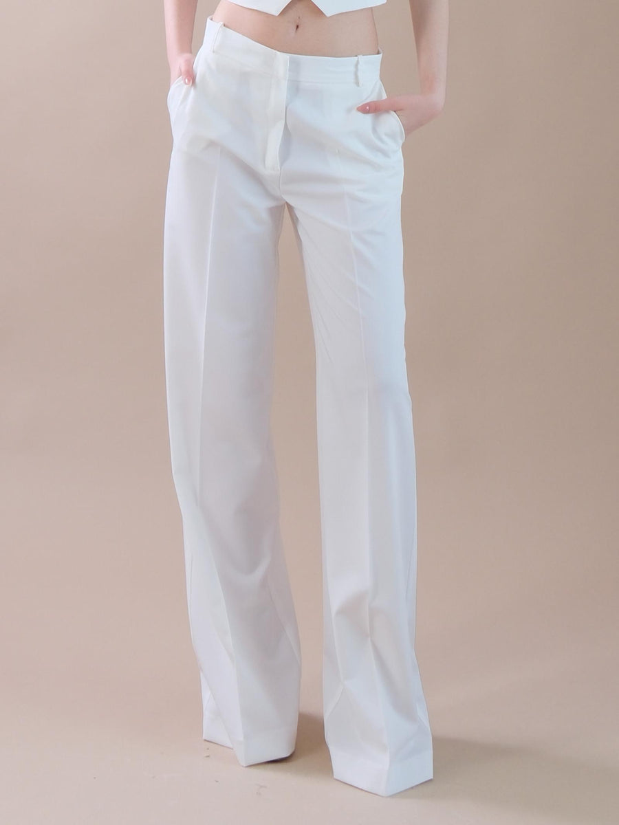 Pantaloni dritti a palazzo bianchi P9990003R BIA Imperial 