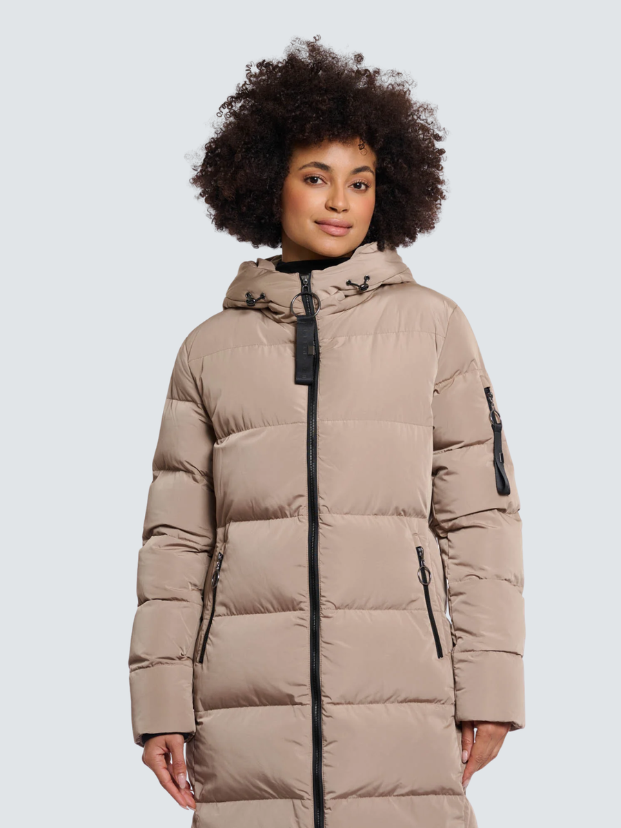 Giubbino lungo "Jade coat" Rino & Pelle marrone Jade.7002512 Toffee Rino & Pelle 