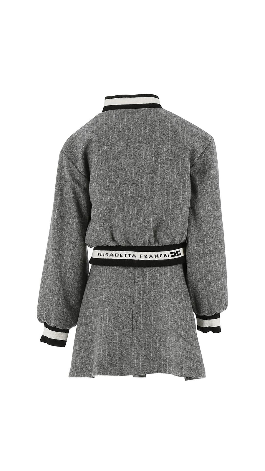 Giubbino Elisabetta Franchi profili elasticizzati nero bianco EFCM012 D509 Elisabetta Franchi 