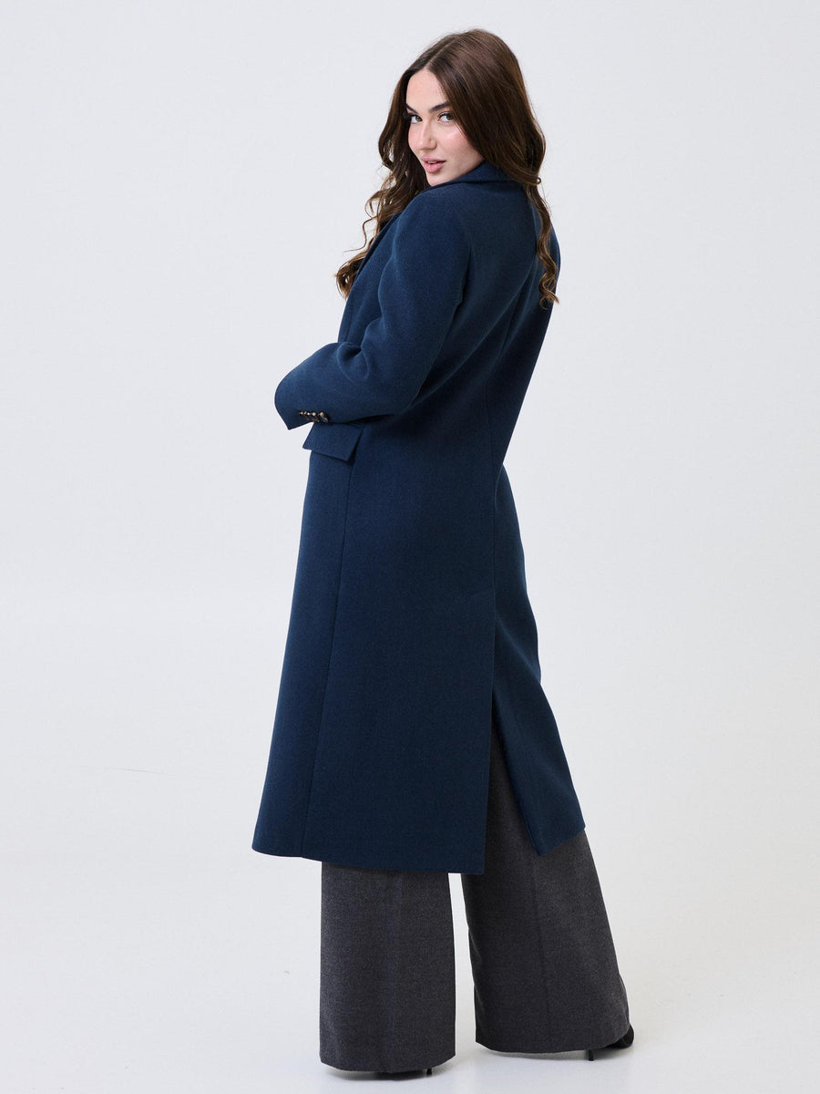 Cappotto lungo Armoire blu navy monopetto 71394 BLU Armoire 