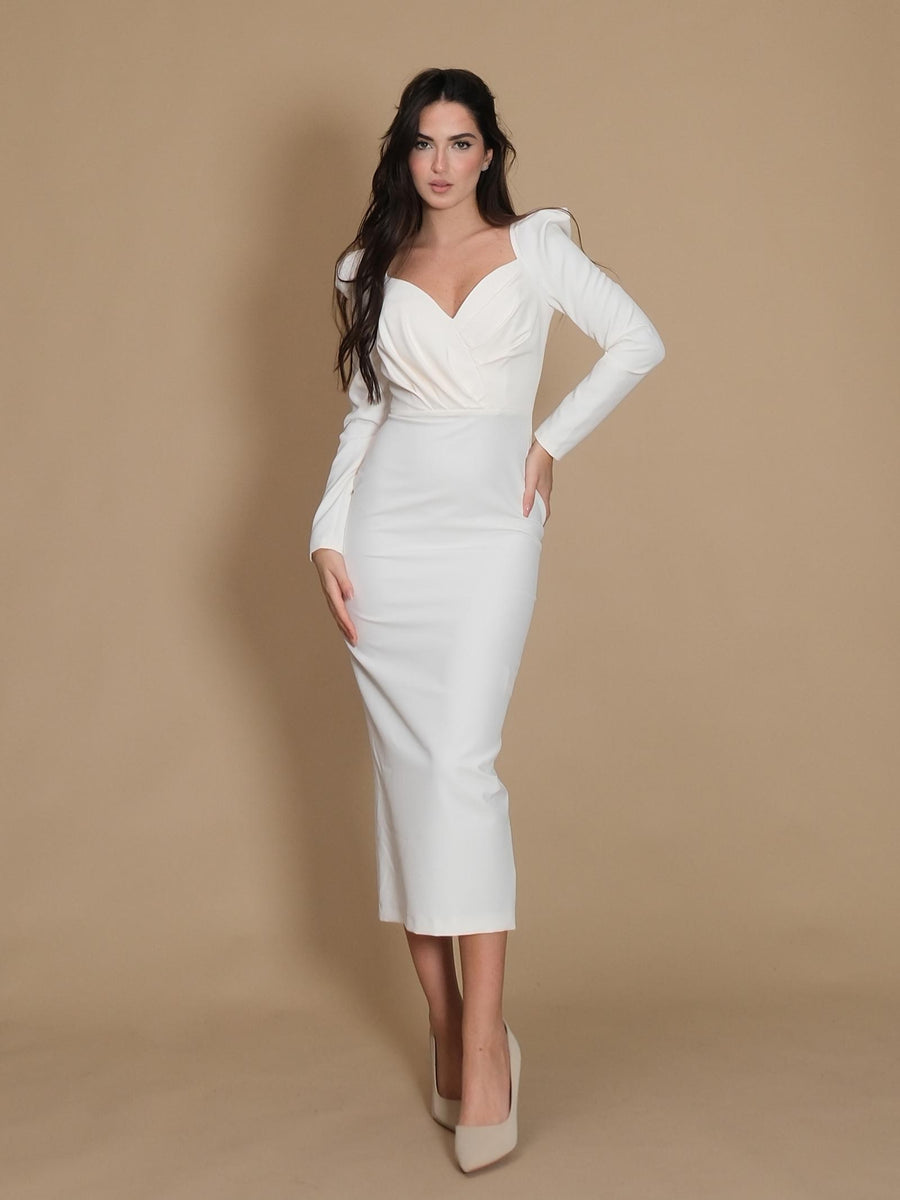 Chain Dress Silence Limited longuette latte AB451 MILK Silence Limited 