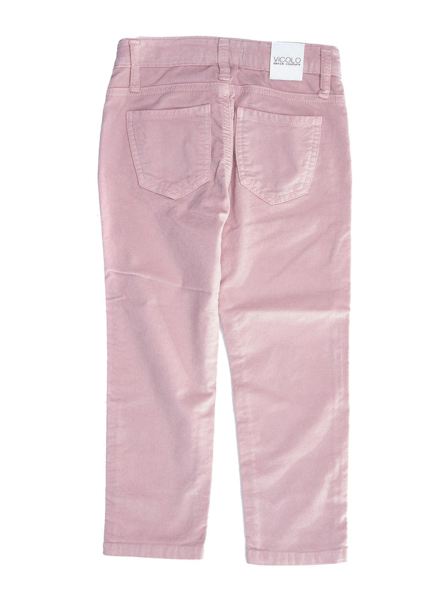 Pantalone in velluto rosa Vicolo P0485 ROS Vicolo 