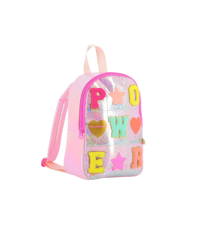 Zaino Billie Blush rosa multicolor con patch "power" U21530 111 Billie Blush 