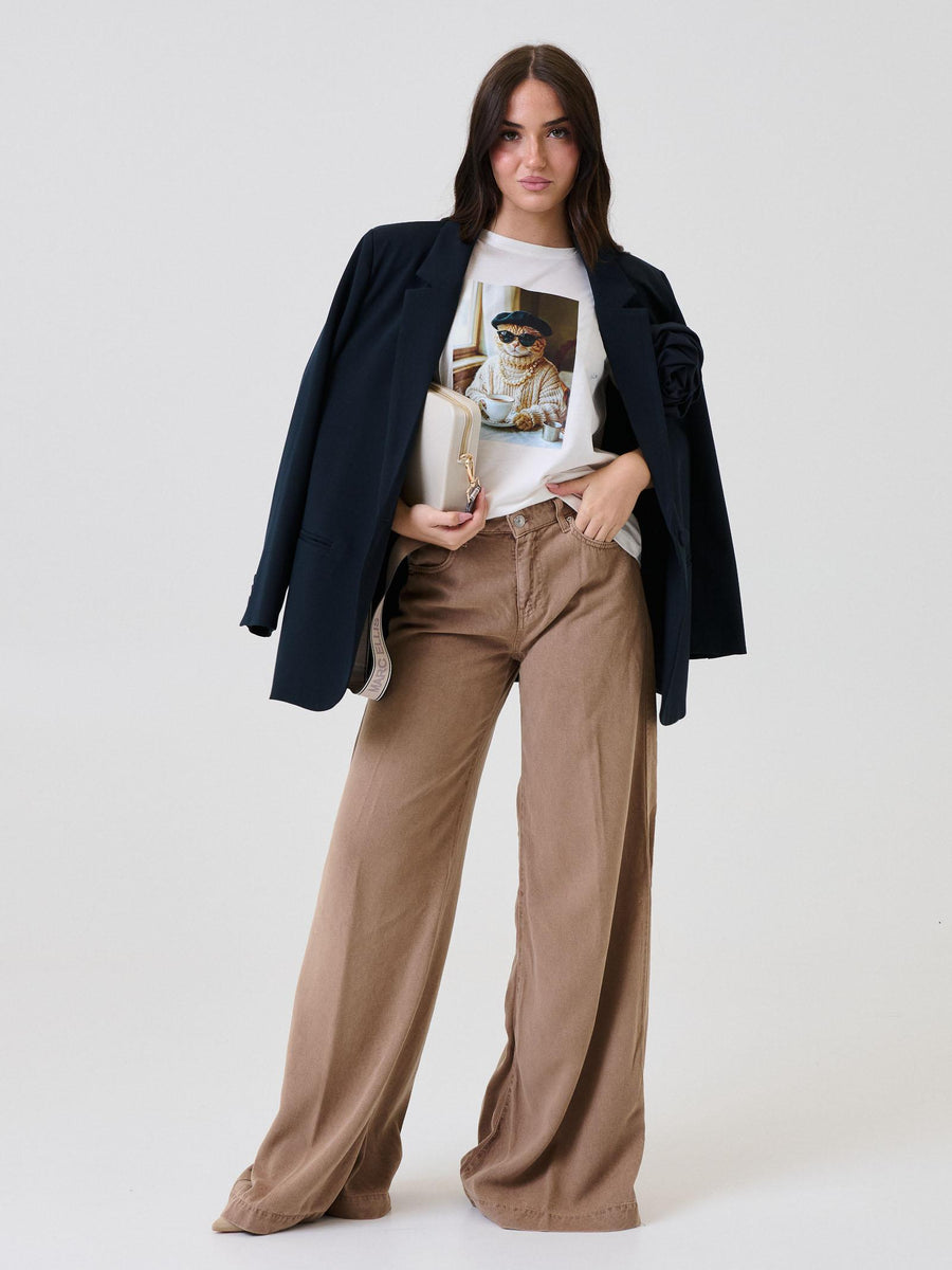 Jeans "Madison Wid Leg" Vicolo cammello DF5145 FU62 Vicolo 