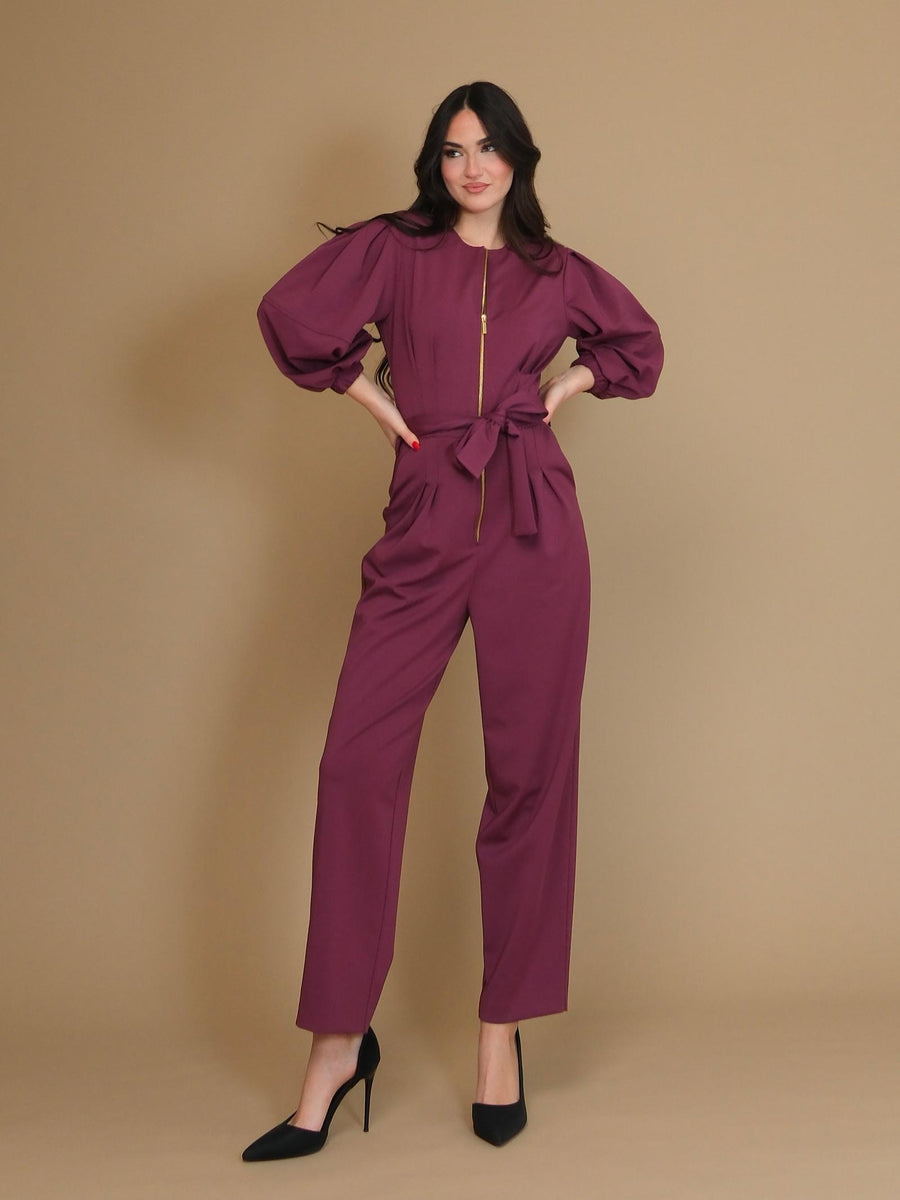 Jumpsuit Silence Limited bordeaux con cinta TUT622 BORDEAUX Silence Limited 