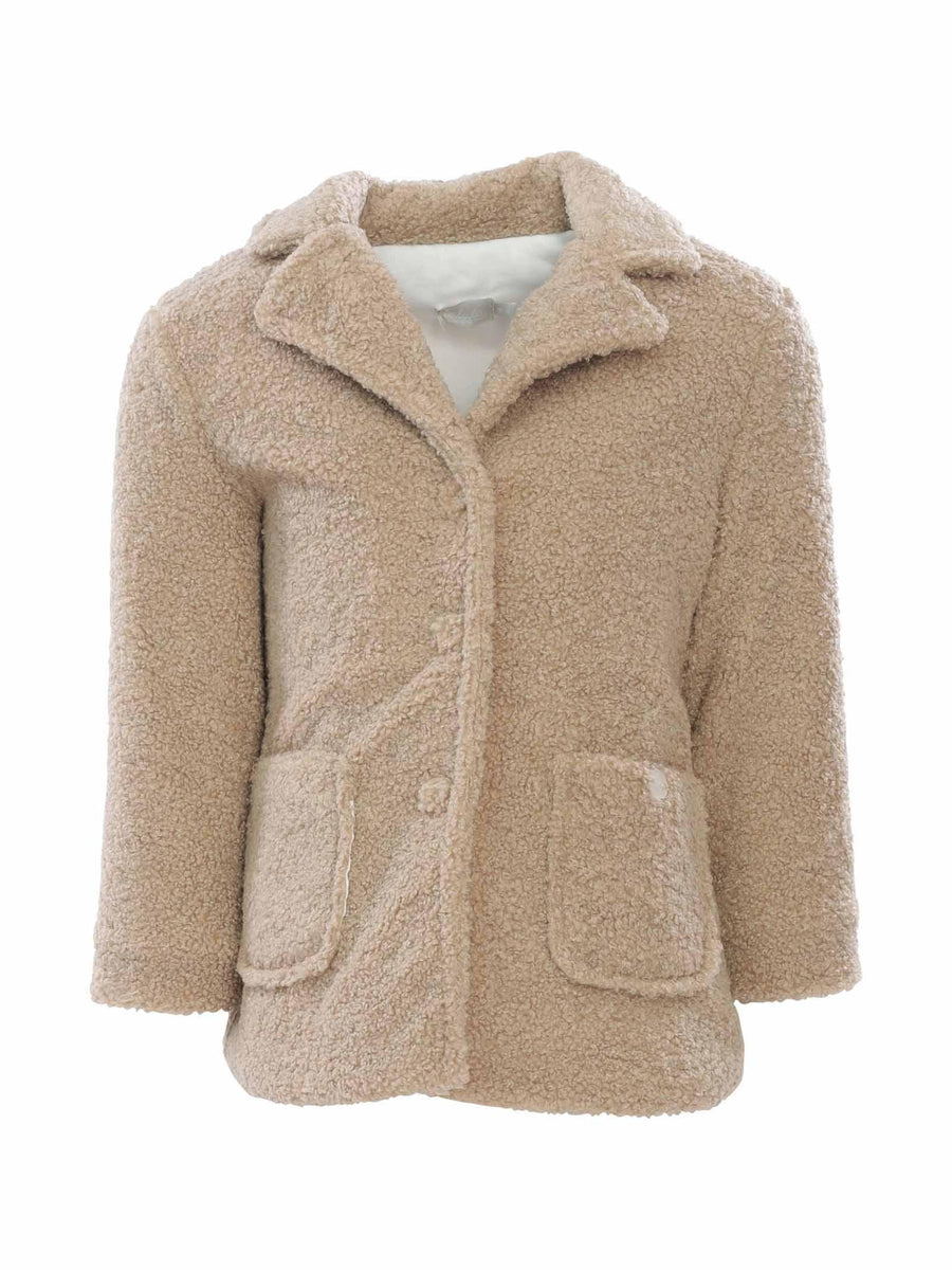 Cappotto beige teddy GBL90HB BISC Lala lù 
