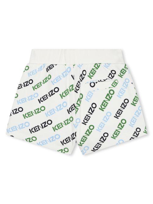 Shorts sportivi bianchi logo all over K60154 12P Kenzo 