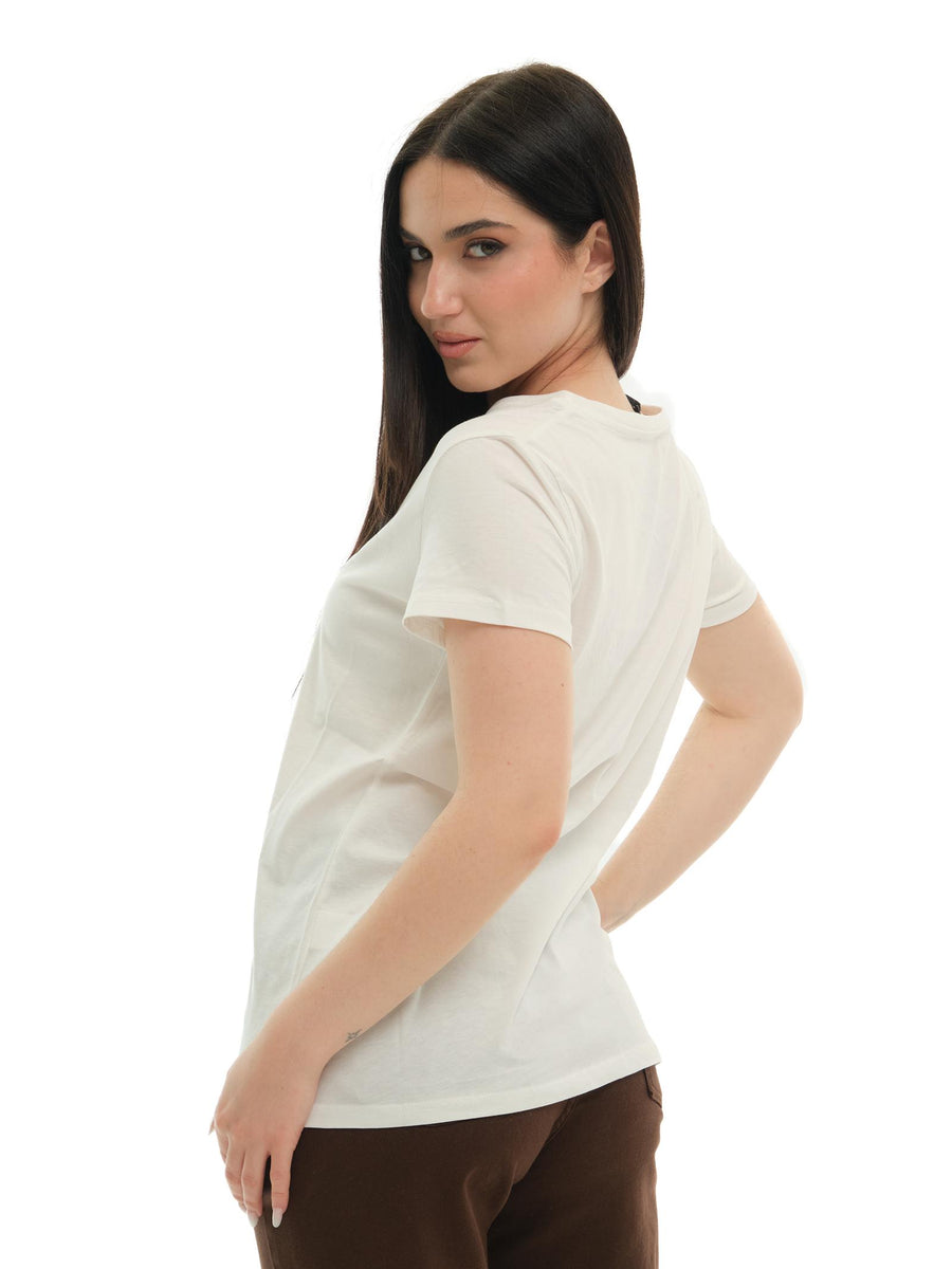 T-shirt Vicolo bianca "Per me rum e pera" RD0934 BIA Vicolo 