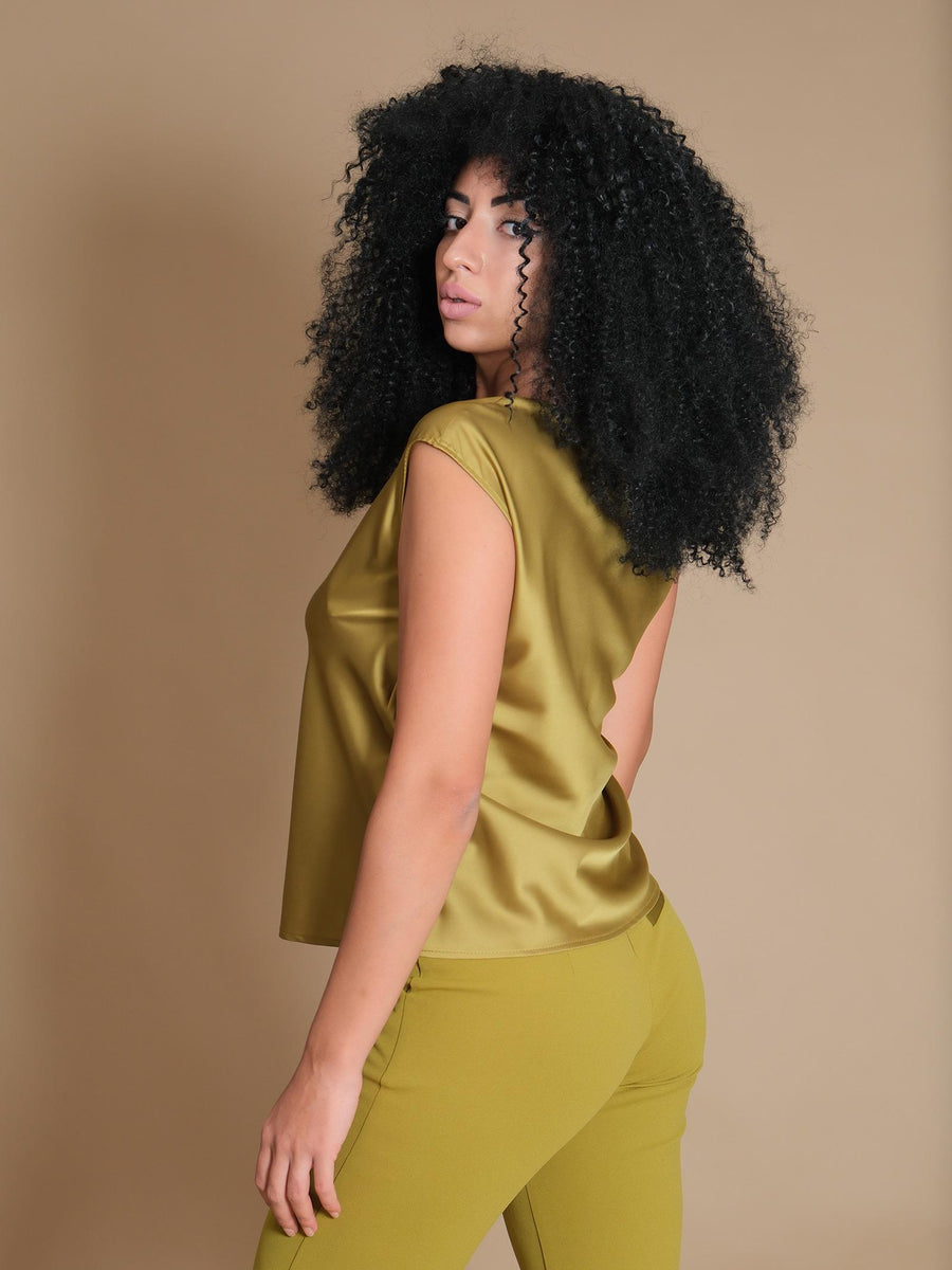 Canotta Imperial verde olio scollo a V REH0IDG OLIO Imperial 