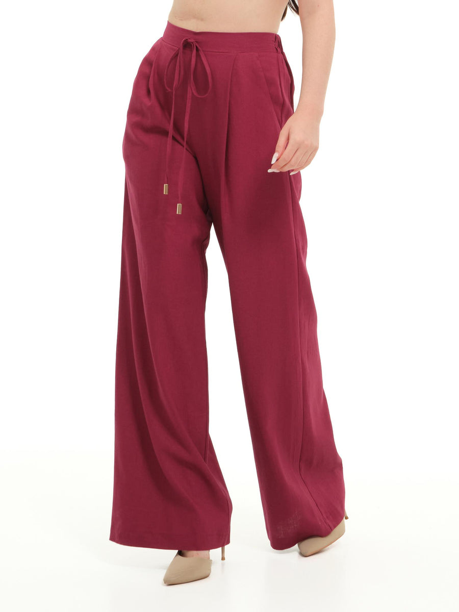 Pantaloni Armoire rosso ciliegia a palazzo P737 CILIEGIA Armoire 