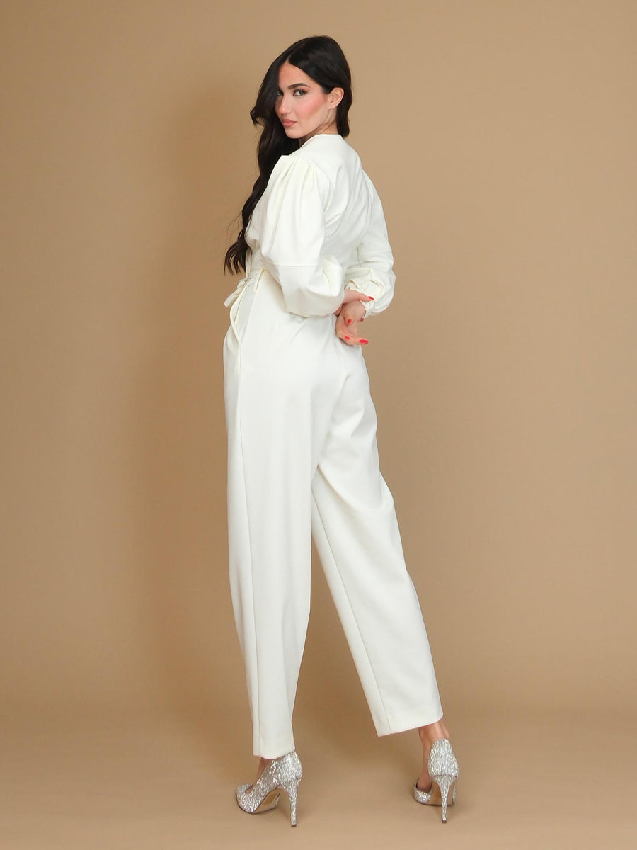 Jumpsuit Silence Limited panna bosco con cinta TUT622 MILK Silence Limited 