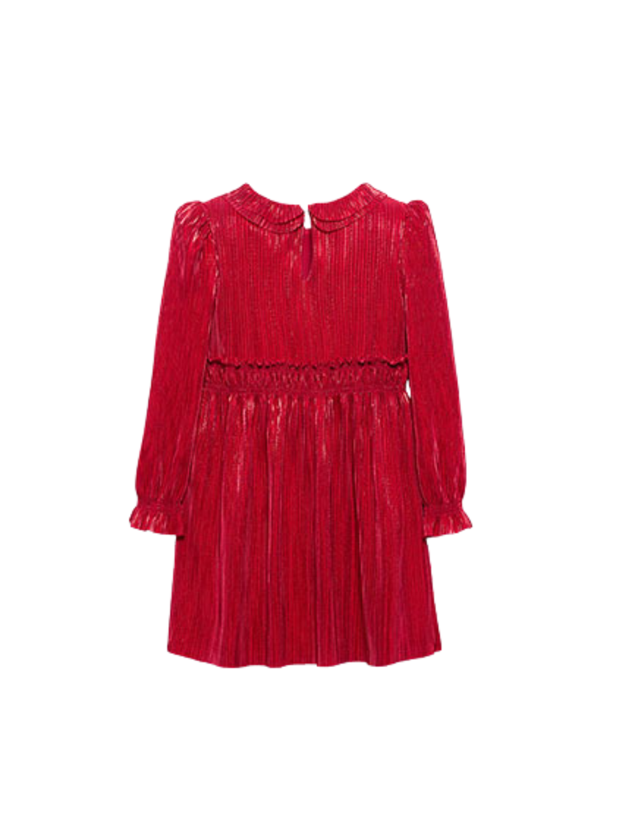 Abito plissè Abel & Lula rosso con colletto arricciato 5530 Rosso Abel & Lula 
