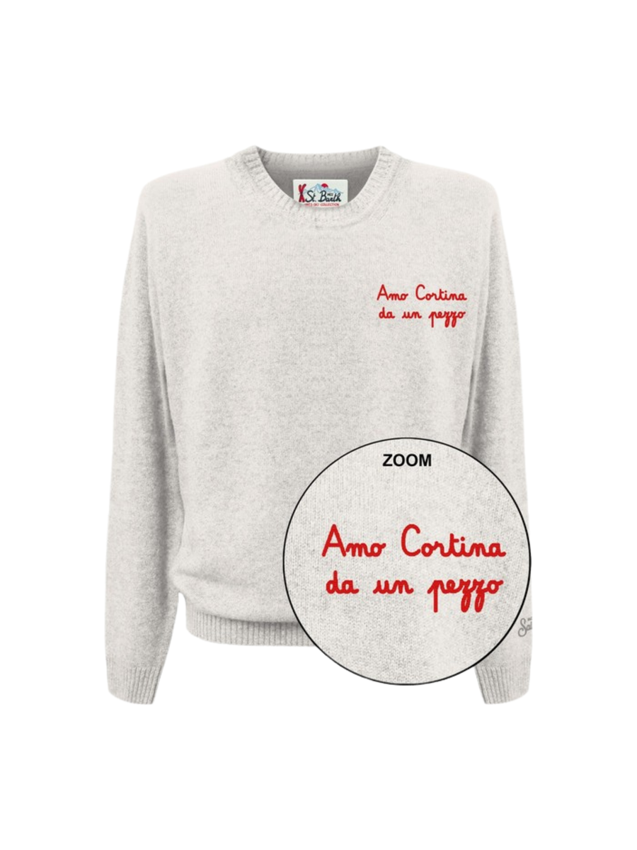 Maglione "heron light amo cortina 10" Saint Barth grigio HER0005 01246G MC2 SAINT BARTH 