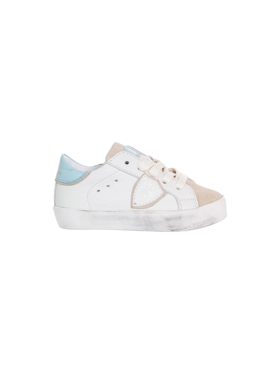 Sneakers Philippe Model bianca con inserti azzurro chiaro e beige 80662 VAR5 Philippe Model 