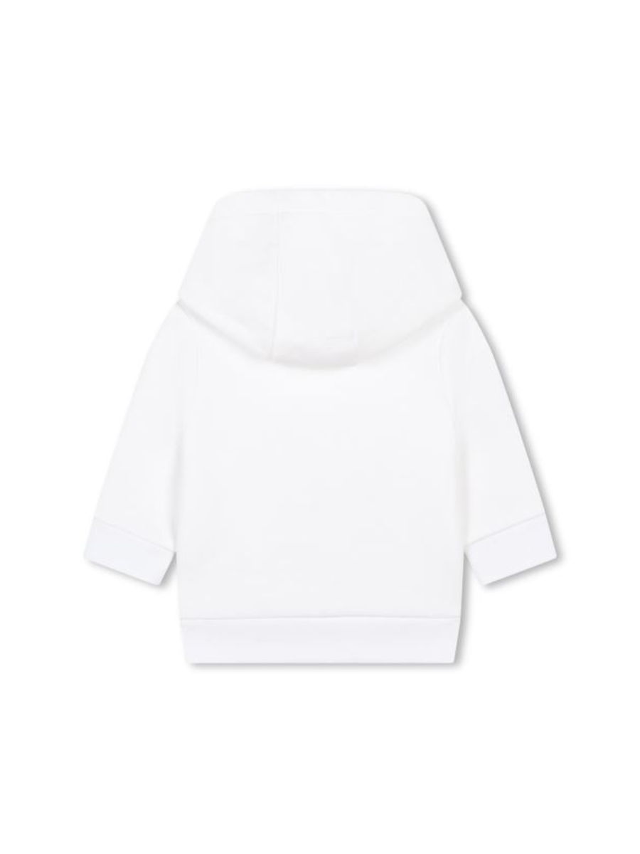 Felpa Boss bianca cappuccio e logo tondo J51258 10P Boss 