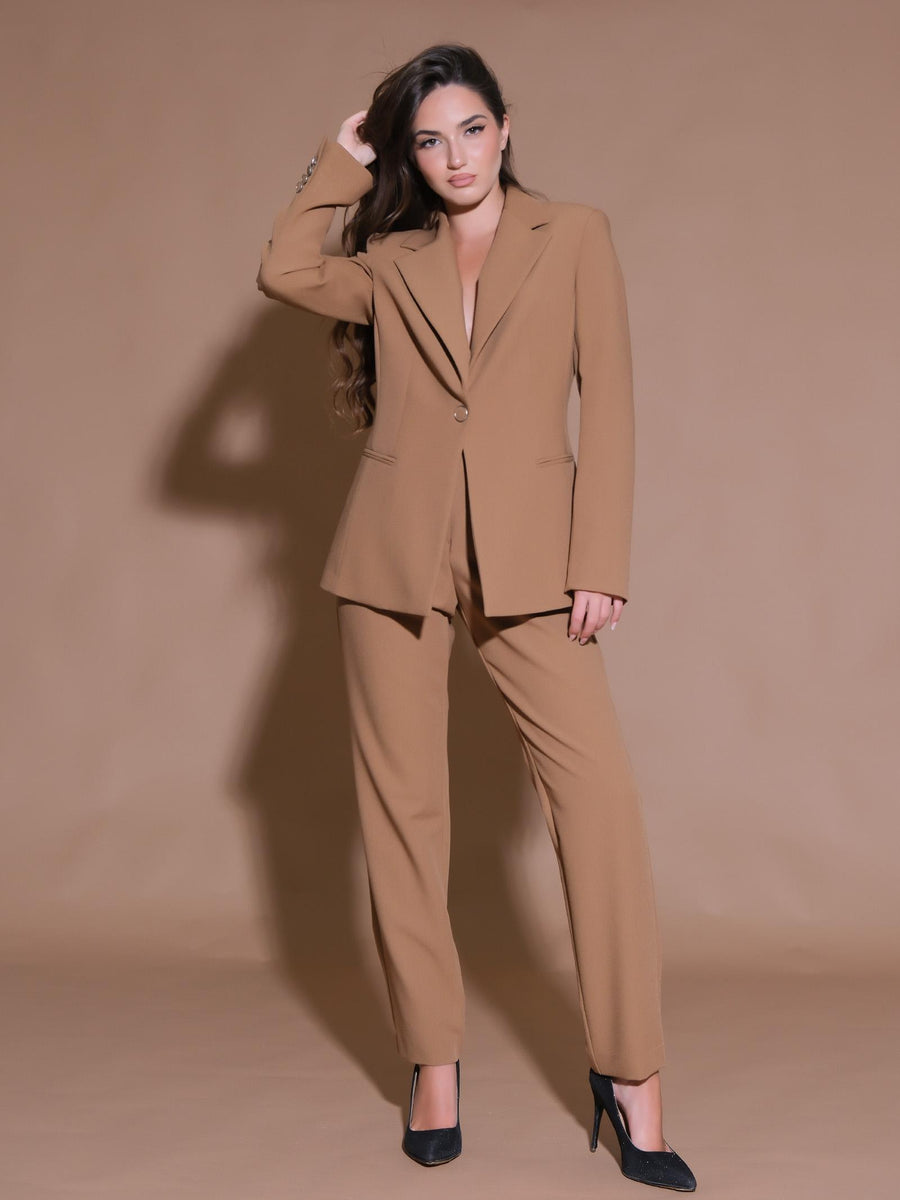 Pantalone basic crepe cammello SD2007 CAM Silence Limited 