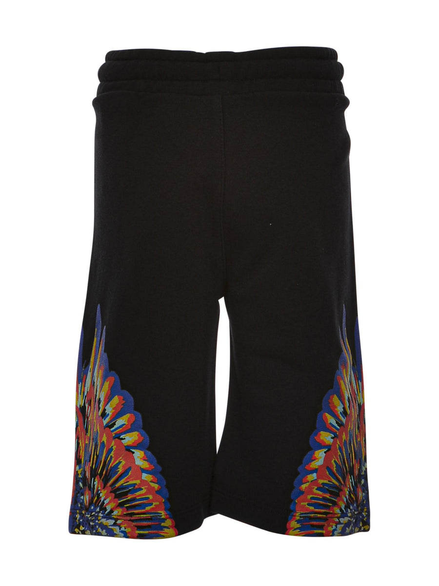 Bermuda nero wings multicolor CBCI001S22FLE003 1084 Marcelo Burlon 