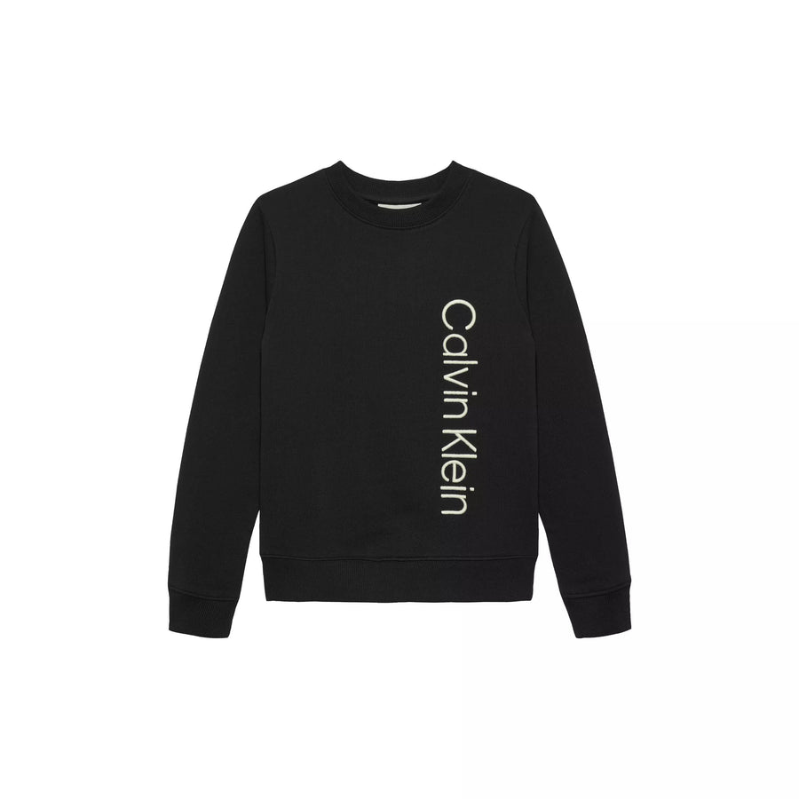 Felpe Calvin Klein nera con logo lettering verticale IB0IB02564T BEH Calvin Klein 
