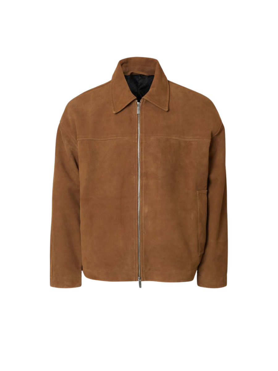 Giubbino in pelle scamosciata Selected cuoio 16098398 CHIP Selected 