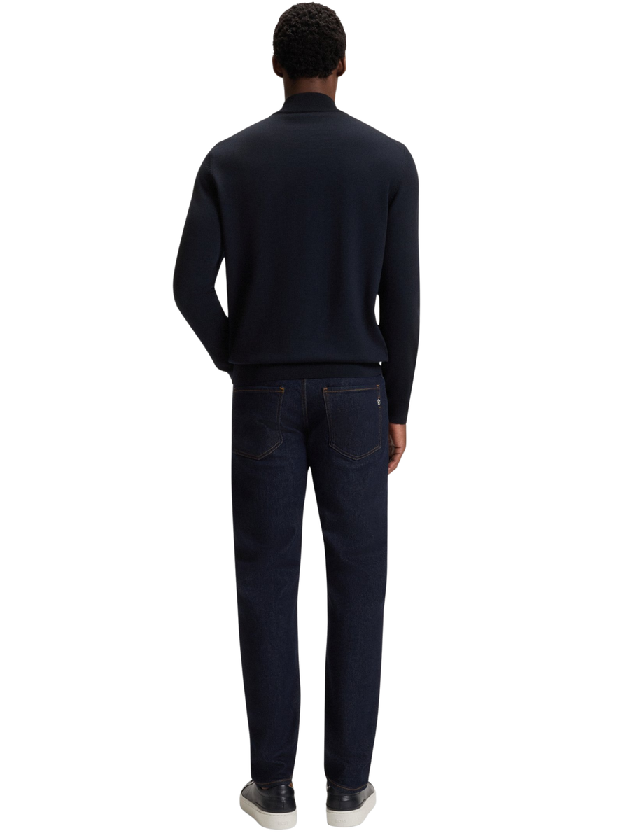 Maglia Boss blu navy a collo alto con zip 50528300 404 Boss 