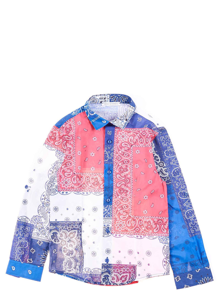 Camicia multicolor stampa bandana C0845 MULTI Alessandrini 