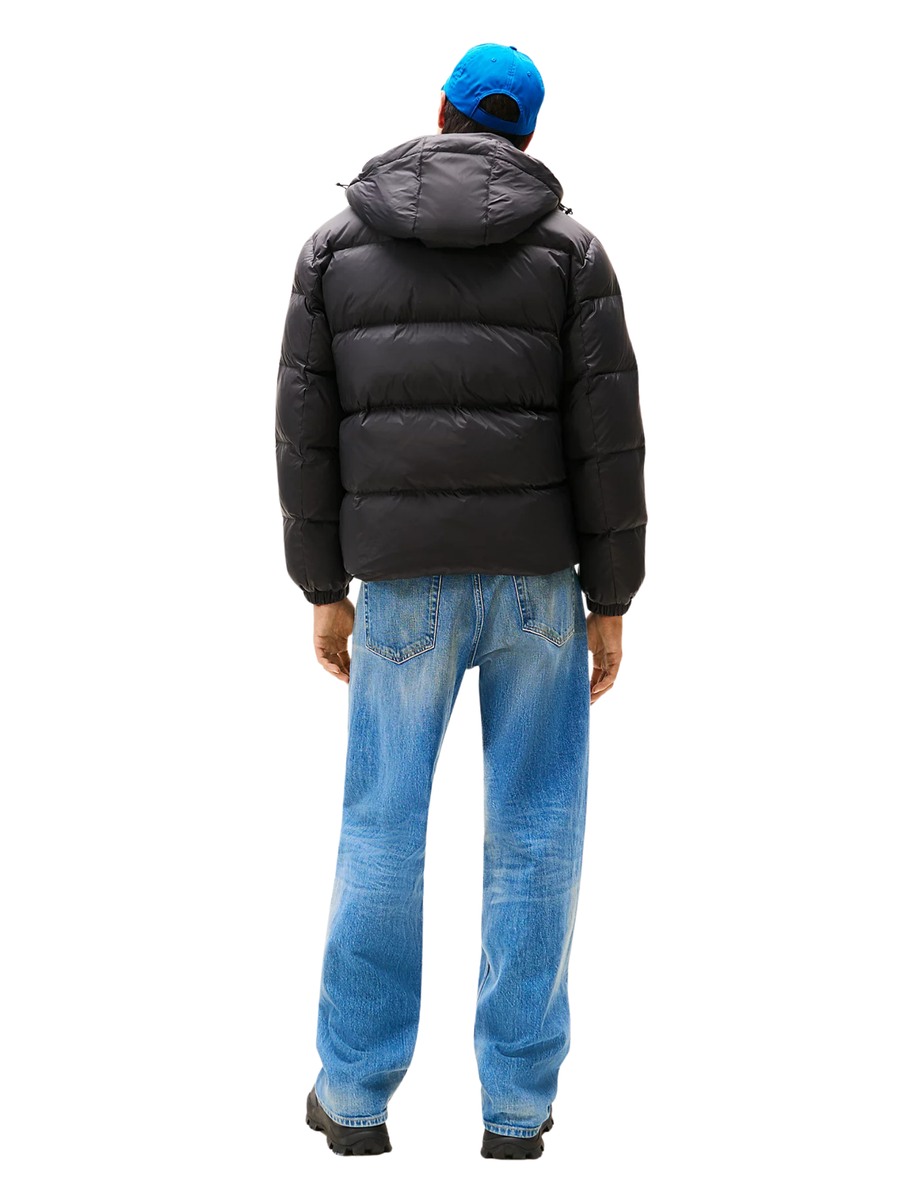 Piumino idrorepellente Tommy Hilfiger nero con cappuccio DM0DM19786 BDS Tommy Hilfiger 