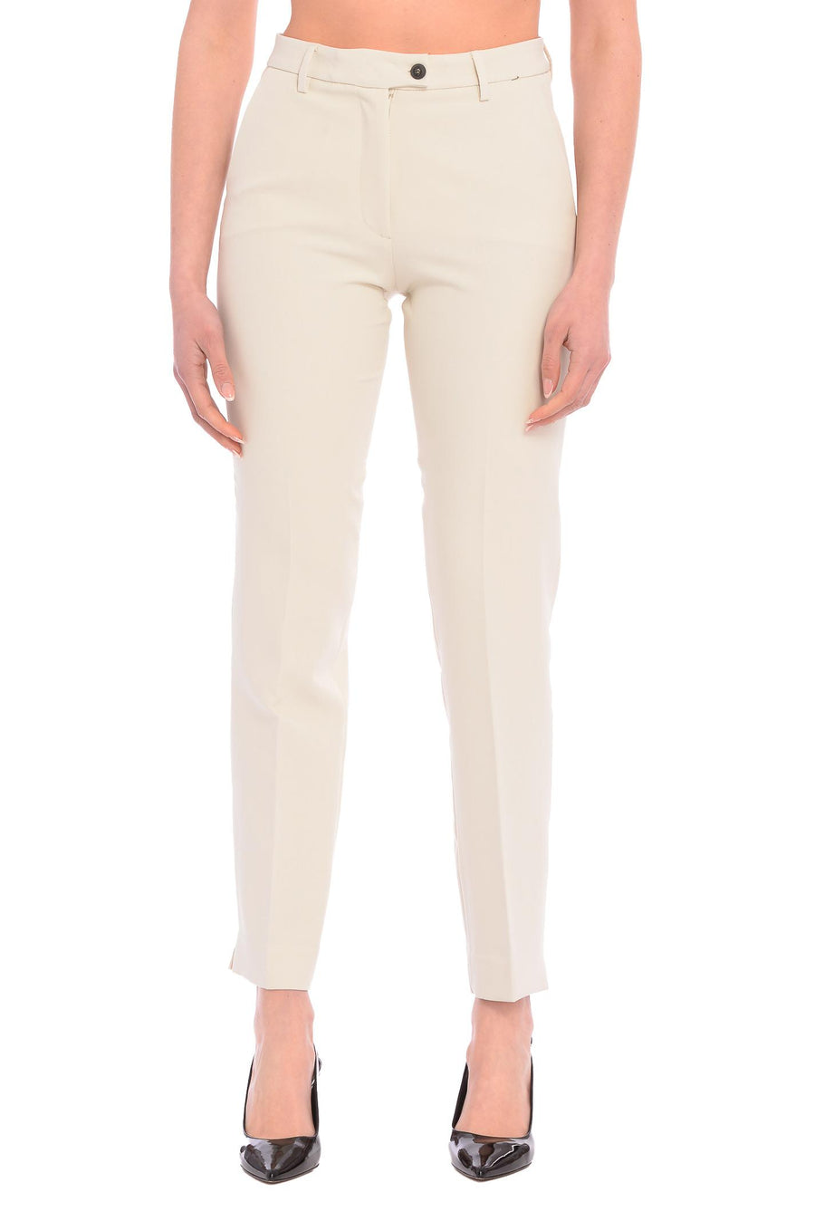 Pantalone Karol panna KAROL3812 PAN RAYURES NOIR 