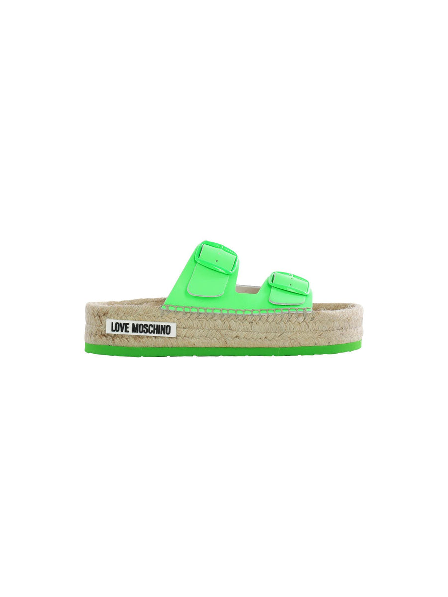 Sabot espadrillas verde fluo JA28123G1G 810 Love Moschino 