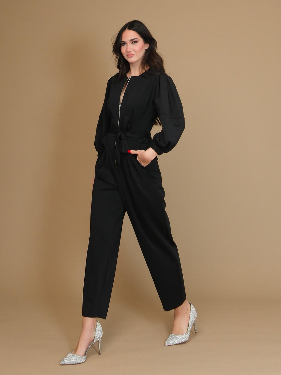 Jumpsuit Silence Limited nero con cinta TUT622 NERO Silence Limited 