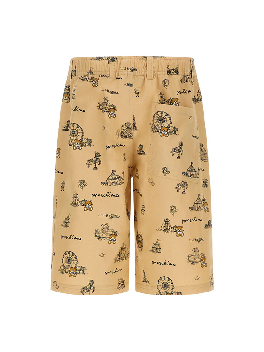Bermuda Moschino beige con orsetto toy e attrazioni HUQ024 83445 Moschino 