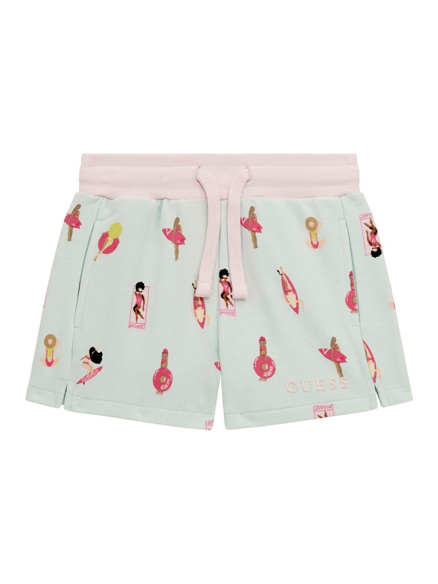 Shorts bianco fantasia balneare K4GD13KA6R3 P7R5 Guess 