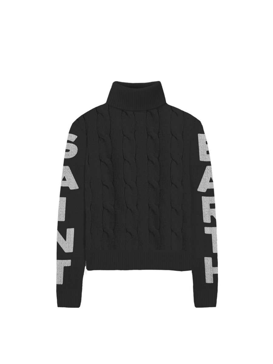 Maglione "1021 strass" Saint Barth nero ADL0001 00976I MC2 SAINT BARTH 