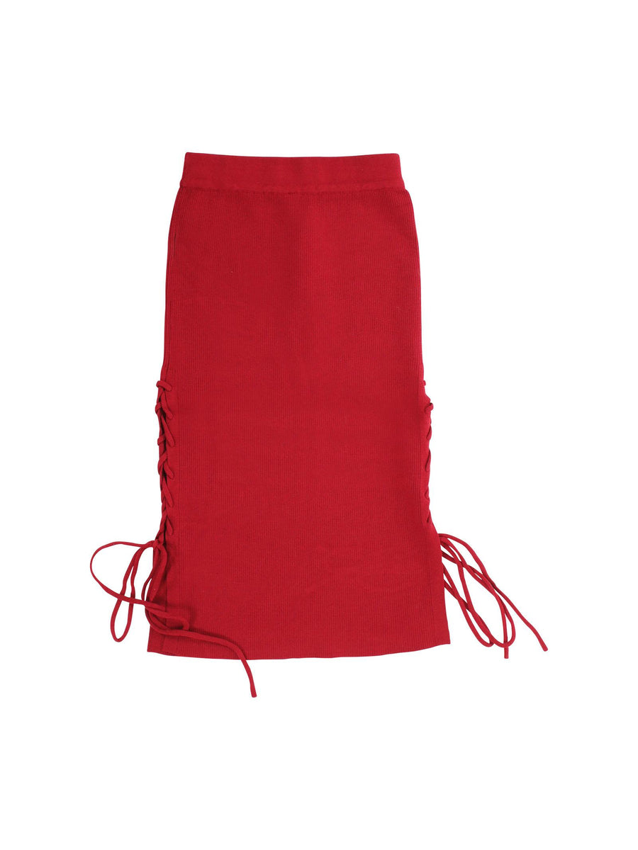 Gonna tubino bambina in maglia Manila Grace rubino MFJF24G188 RUBINO Manila Grace 